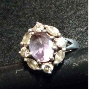 Genuine Silver Amethyst Ring